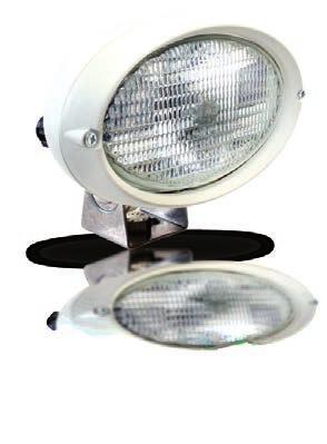 6361 Series Halogen 6361 Oval 100 Series White fibre reinforced housing and Free Form reflector for close range homogeneous illumination. Sturdy housing design for use under heavy duty conditions.
