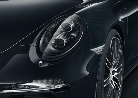 headlights including PDLS+ 20-inch 911 Turbo wheels 911 logo on rear Door sill guards with Black Edition logo Black interior 7-speed manual transmission; 7-speed Porsche Doppelkupplung (PDK) as