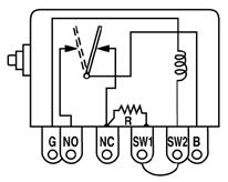 518APH Allows for Swichgage and/or N.C. contacts to be wired closed loop (in series).any contact open or Swichgage contact close in the circuit trips the 518APH.