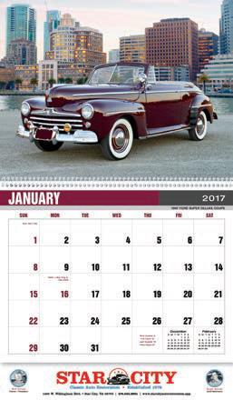 1863 Classic Cars Calendar 2017 Calendar Add value to your calendar with an extra sheet and/or