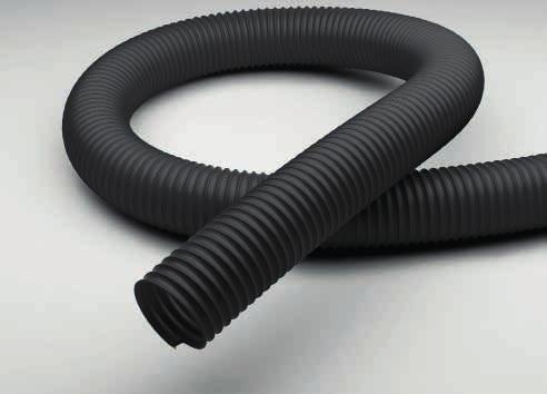 Hoses for the Plastics Industry - Production Process Master -SANTO L TPV Transport & Suction Hose, light duty, for increased temperatures spiral: spring steel wire wall: thermoplastic vulcanisate