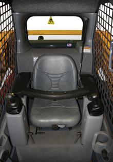 PRESSURIZED CAB An optional pressurized, sealed cab enclosure