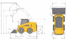 V270 V330 V400 VERTICAL-LIFT SKID LOADERS DIMENSIONS ENGINE HYDRAULIC SYSTEM CAPACITIES /WEIGHT SPECIFICATIONS V270 V330 V400 A. Overall Operating Height - Fully Raised (mm) 169.