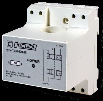 Current trnsformers with onverter TCM 420 Current trnsformer for DIN rils with uilt-in onverter Desription Built-in internl output power supply Needs n uxiliry power supply of 230 V Primry urrent: