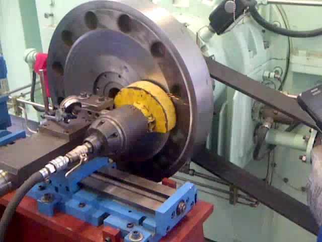 Resolution: flange re-machining in situ The flange deviation was corrected on