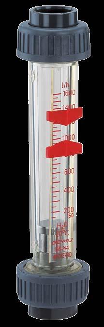 The scale on the metering tube can be suited to the medium and is available e.g. in l/h, m³/h or %.