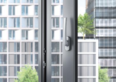 Highly insulated, convenient aluminium window and balcony doors with different opening types can be created with the diverse Roto hardware solutions.