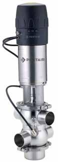 PENTAIR HYGIENIC PROCESS VALVES (Formerly Keystone) HYGIENIC BALANCED DOUBLE SEAL VALVES The F269B+ is a balanced double seal mix-proof valve, used for product isolation, where safe separation of