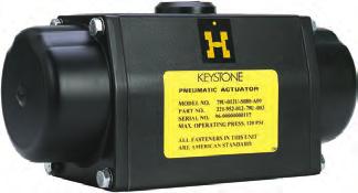 PNEUMATIC ACTUATORS KEYSTONE Series MRP, Direct Mount Compact rack and pinion design helps deliver maximum output torques in a small compact package.