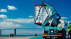 Sidelift Crane A side lifter crane is a road-going truck or semi-trailer, able to hoist and transport ISO standard containers.