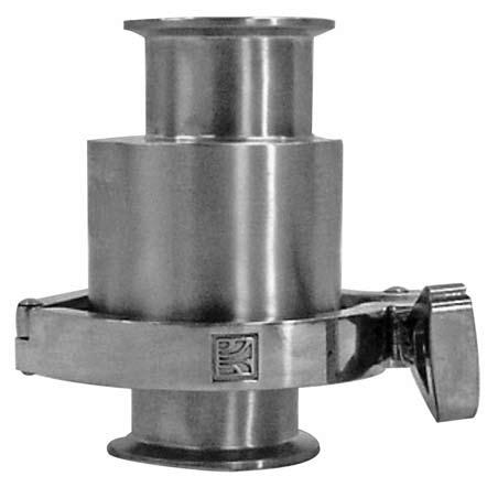 Check Valves 45HMP Horizontal Check Valve Waukesha Cherry-Burrell 45HMP Check Valves are wafer-style, where product flow pushes the valve disc away from the seat.