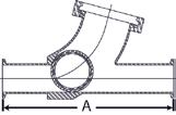 For horizontal installations, the curved offset must be upright and perpendicular to the plane of the pipeline for free-draining and proper ball seating.