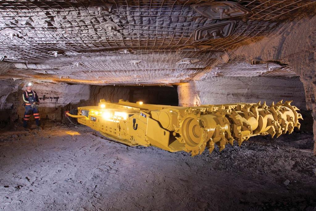 Traction Continuous miner in its class Traction Like all Cat continuous miners, the CM235 features independent tramming for greater maneuverability and wide crawlers for maximum penetration and low