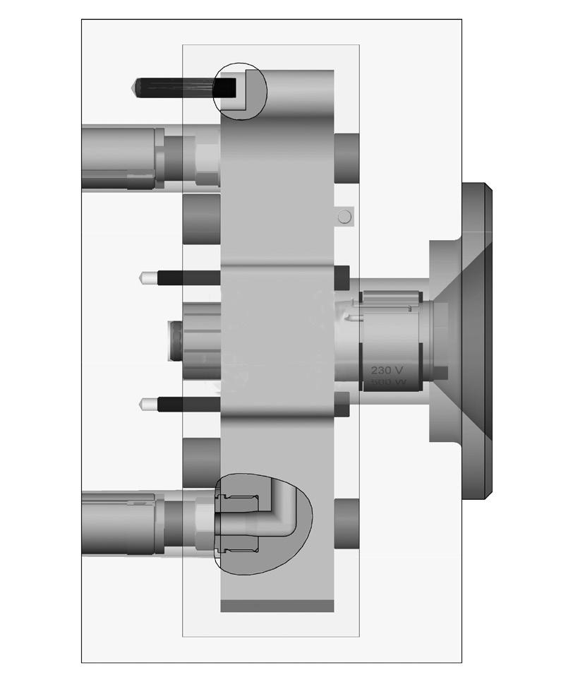 Series V- Hot Runner Manifold roduct ype V- manifold for open flow bore. Hot runner manifold of series V- which are characterised by the following dimensions: M hickness mm J Flow bore Ø max.