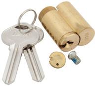 key retained or non key retained with included retaining pin Kit included which allows the use of Schlage 21-002, Assa 65611, Kaba 3400-1099 & LSDA C500 cylinders Or use with optional RKC cylinders