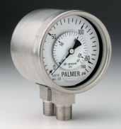 40MS Stainless Steel Pressure & Differential Gauge Current pressure reading from one primary source indicated by one pointer on the outer scale and differential pressure from a second source