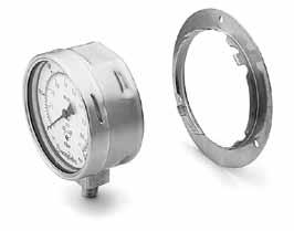 Industrial and Process Pressure Gauges 19 Options and ccessories Front Flanges Polished stainless steel front flanges are available for flush panel mounting of Swagelok industrial gauges.