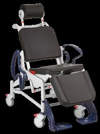 DIGNITY HEIGHT ADJUSTABLE RECLINING SHOWER CHAIR A cost-effective, height-adjustable hygiene