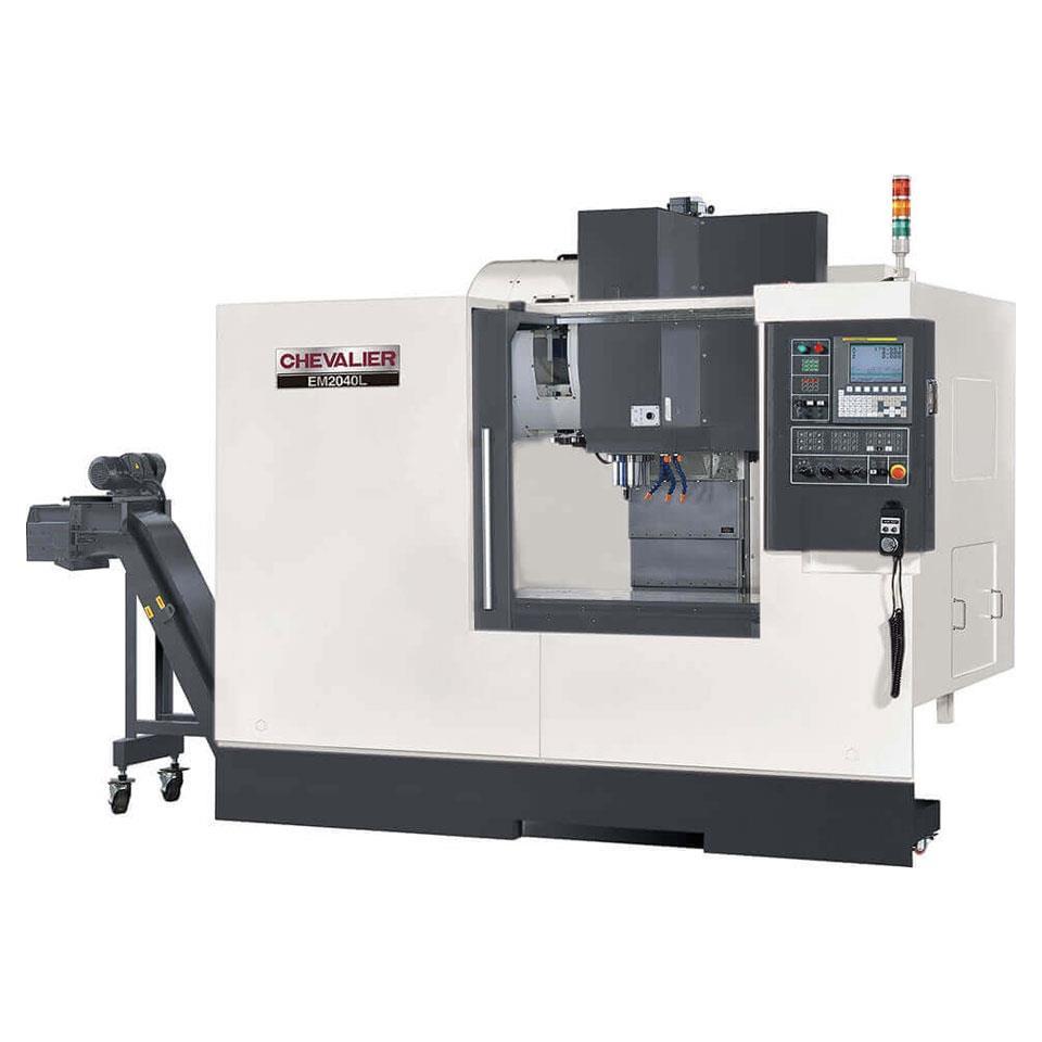 Page 1 of 8 8-180063 EM2040L High-Speed CNC Vertical Machining Center MACHINE FEATURES CHEVALIER s EM series VMCs are designed for high precision, productivity, and high speed machining in different