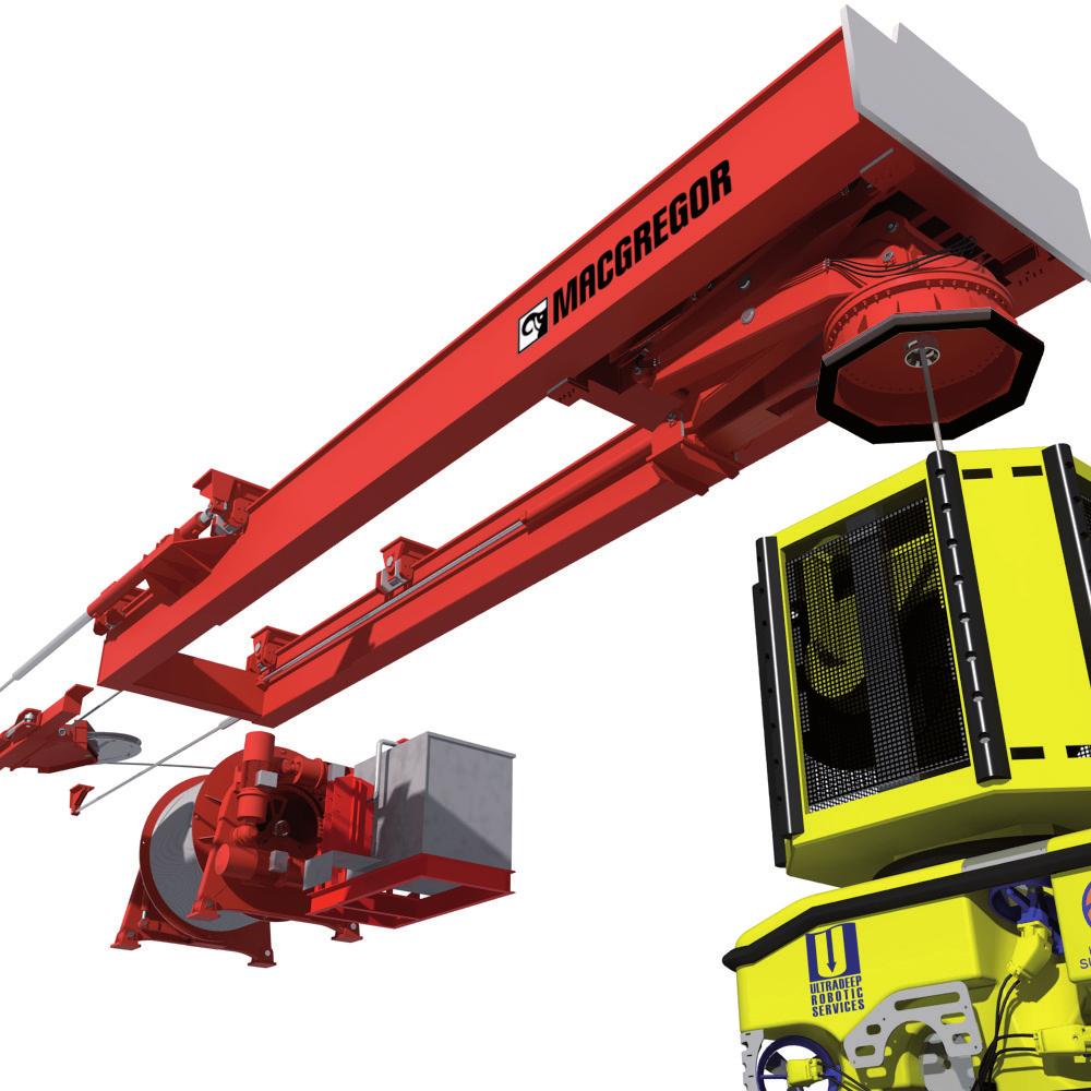 Overhead-mounted overside LARS MacGregor overhead-mounted overside LARS utilizes extremely precise,