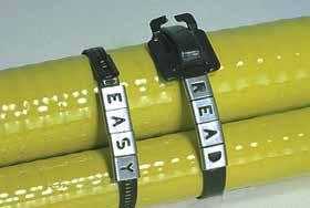 BAND-IT EASY READ letters, numbers and are symbols made from type 316 SS Slide directly onto Easy Carriers or cable ties to create a self-contained wrap tag Easy to read in dim light and inaccessible