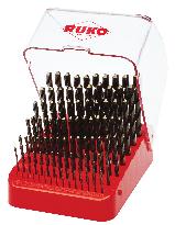 5 5 pcs Ø 8.5-10.0 in increments of 0.5 R214200 Consisting of 170 twist drills DIN 338 type N HSS Co 5 ground 10 pcs Ø 1.0-8.0 in increments of 0.5 5pcs Ø 8.5-10.0 in increments of 0.5 R215200 Drill cabinet Description Drill cabinet empty 1-13 x 0.