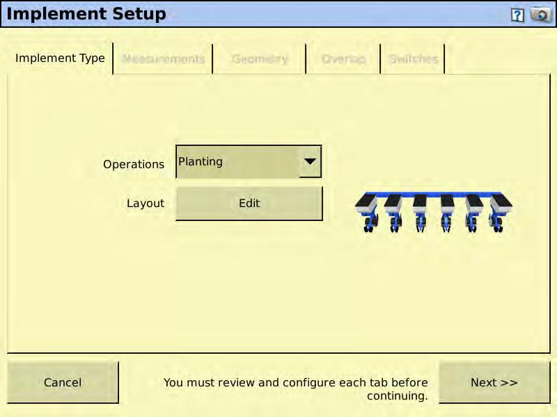 If entering a New Implement, type in a name for the Implement, and