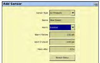 Sensor Setup will take you to a screen where you can select the Field-IQ Module that is controlling this sensor.