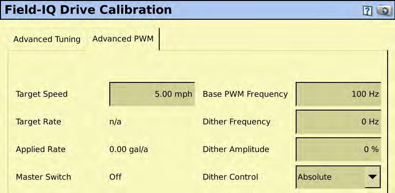 Trimble Field-IQ Setup for FmX or FM-1000 Flow Calibration F Setup & Operation Select Field-IQ - Calibrate on the Calibration screen. This brings up the screen on the left. Select Flow Calibration.