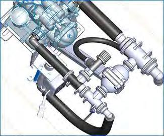Opening the recirculation valve diverts some pump flow before the flowmeter, causing the pump to run faster.