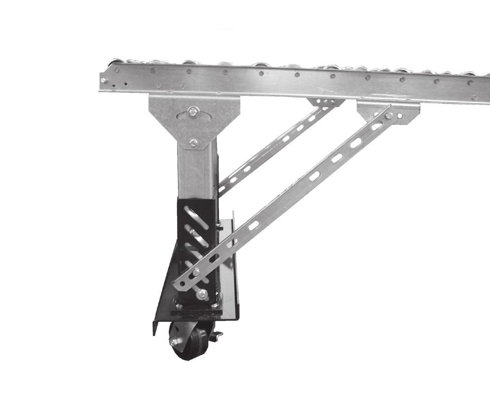Multi-Tier Supports - Permanent leg support for multiple conveyor levels Ceiling Hangers - Used as a