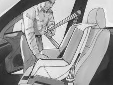 5. Some vehicles have a child restraint locking feature on the shoulder belt retractor.