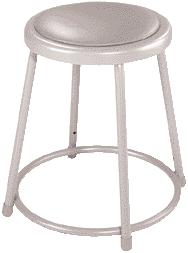 Model #6418 4-CoNtaCt PoINts at each leg CHRoMe Plated adjustable HeIGHt INseRts PRICe each standard Padded stools 6418 18" 16.8" 5 9 52.