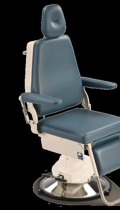 401 MTI Model 401 Hydraulic Power Base Exam Chair Power hydraulic lift and manual back functions The 401 uses a manual back for a quick and smooth recline to the flat position and a more