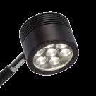 7 cm) 70,000 hour rated LEDs 4,100 K ±300 K Light Intensity @ 16 (40.6 cm): 24,800 lux (2,300 fc) Dimmer Switch Spot Size @ 16 (40.6 cm): 5 (12.