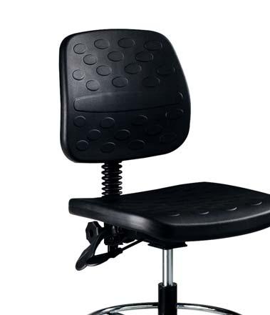 Seating Solutions PU Tech Chairs Soft touch black polyurethane seat & back Black polypropylene fi ve star base Models Medium/High - Foot