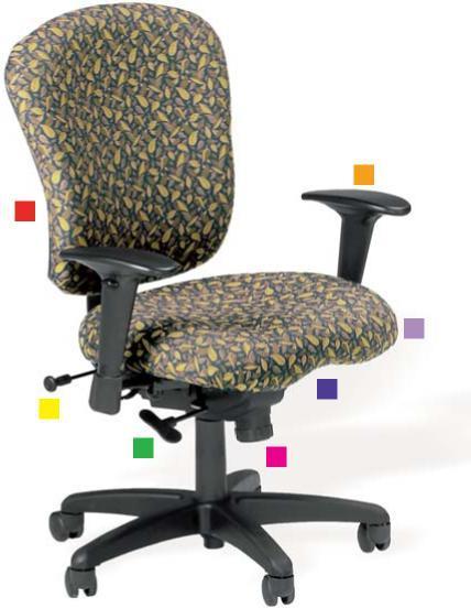ERGONOMIC SEATING Ithaca Specifications Adjustable Back Height Adjustable Back height offers tailored back support.