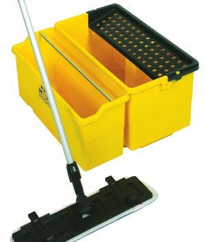 5 6 Solution Bucket comes with a durable, snap-on screen to allow for removal of excess chemical solution from