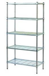 COOL ROOM SHELVING SHELVING Shelving - 5 Shelf Post Style with ABS REAL TUFF Shelves ABS Real Tuff Removable Shelves. Welded 32mm x 2.5mm Roll Formed Section Frames.