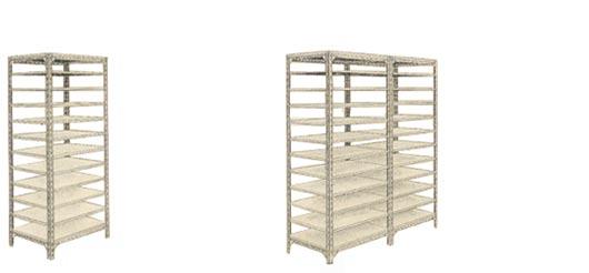 Parts Shelving Combine Parts Shelving with Corrugated Shelf Boxes or Polypropylene Shelf Bins for the most economical & effective time-tested system. BOARD INCLUDED in unit price.