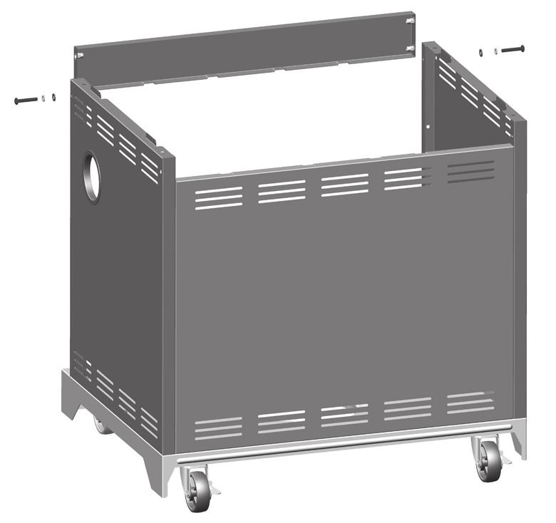 2. c. ssemble the Lower ack Panel (CP) to the Left Cart Side Panel (E) and