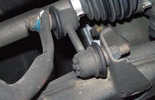 4) Unbolt the stock end link from the sway bar on