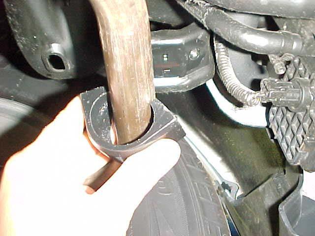 6) Install your new Hotchkis sway bar the same way the