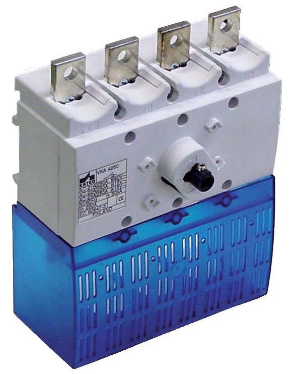 LOAD BREAK SWITCHES 200-250 A ROTARY SWITCHES, VKA SERIES Compact size saves space Early break auxiliary contacts are easy to install, max available 2x1NC/NO (changeover contact) Available as and