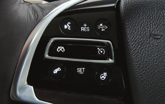 STEERING WHEEL CONTROLS CRUISE CONTROL On/Off SET Set Speed With Cruise Control on, press the control bar down fully to set the cruise speed.