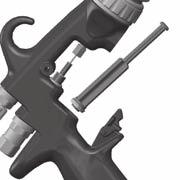 Remove trigger and fluid tube assembly. (See figs 25 & 26) 2. Unscrew air valve using 14 mm wrench. (See fig 27) 3. Remove air valve by gripping the stem.