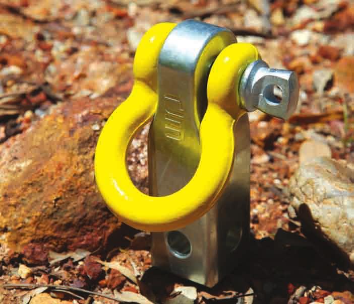 TJM RECOVERY GEAR TJM recovery hitch and bow shackle The latest addition to the TJM accessory range is our very own recovery hitch fitted with a 4.75 tonne quality bow shackle.
