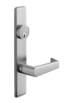 6200ED Series Narrow Stile Trims 480F series offset pull trim 1-3/4" (44mm) door standard. For doors through 2-1/4" (57mm) or shim-mounted devices, specify on order.