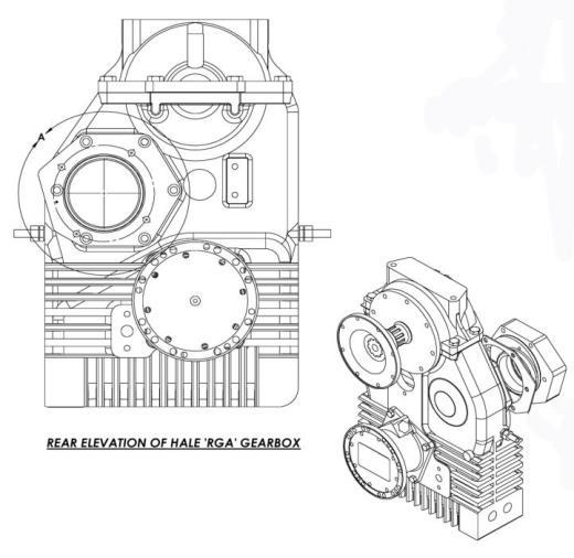 Qmax - Options With the G gearbox the pump can be ordered with an auxiliary drive SAE B Adapter (50