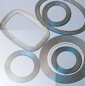CORRUGATED METAL GASKETS PROPERTIES AND APPLICATION Corrugated gaskets without layer There are different types of metal gaskets, like flat, groove, tongue and sectional ones.